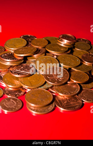 1 & 2 Pence-Stücke Stockfoto