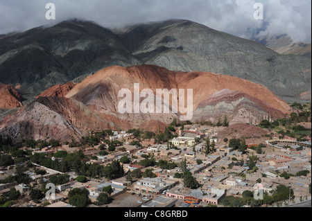 Argentinien, Südamerika, Purmamarca, Juiuy, Felsen, Hügel, sieben, Farben, Berge Stockfoto