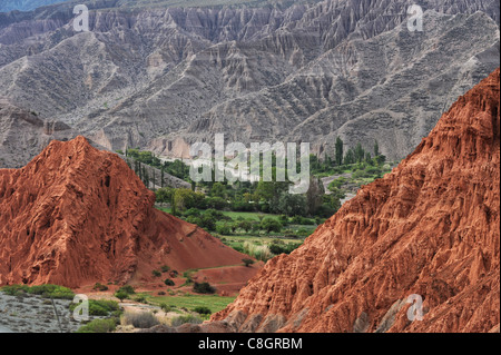 Argentinien, Südamerika, Purmamarca, Juiuy, Felsen, Hügel, sieben, Farben, Berge Stockfoto