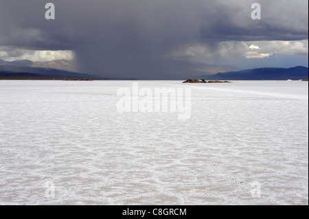 Argentinien, Südamerika, Purmamarca, Juiuy, Stubenmaedchen, Salz, Salz-See, Salinas Grandes Stockfoto