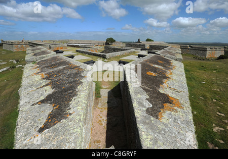 Uruguay, Südamerika, Rocha, Festung, Santa Teresa, Kanonen, Wand, Stockfoto