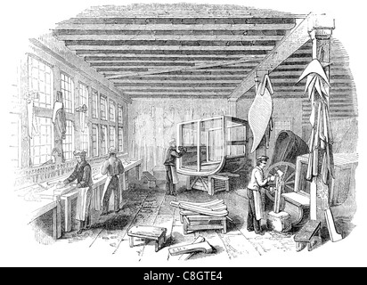 Trainer machen Maker Handwerker Bau Rahmen Arbeit Werkstatt Arbeitnehmer Arbeit Handwerk Handwerk Handwerker Tischler Stockfoto