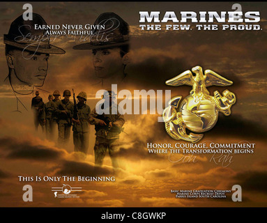 PARRIS ISLAND, S.C (13. Juli 2007) - die offizielle Abschlussfeier Programm Abdeckung für Marine Corps zu rekrutieren Depot Parris Island. U.S. Stockfoto