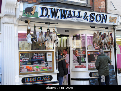 D W Wand-Metzger-Shop in Ludlow England Uk Stockfoto