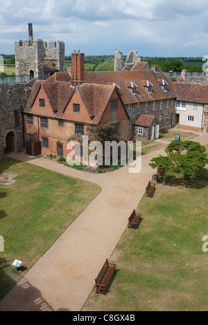 Framlingham Castle ist eine prächtige 12. Jahrhundert Festung in Framlingham, Suffolk Stockfoto