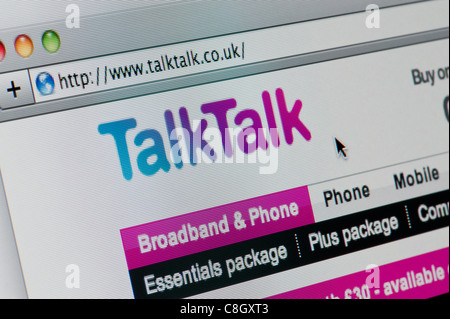 Nahaufnahme von TalkTalk-Logo auf ihrer Website gesehen. (Nur zur redaktionellen Verwendung: print, TV, e-Book und redaktionelle Webseite). Stockfoto