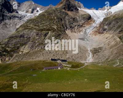 Rifugio Elena, in der Nähe von Courmayeur, Italien Stockfoto