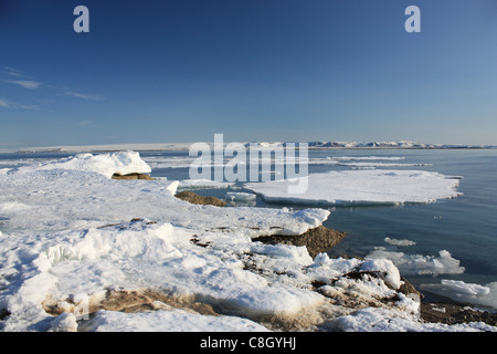 Svalbard, Spitzbergen, Arktis, Norwegen, Europa, Polarregion, Eis, Natur, Landschaft, Insel, Insel, Archipel, Nordaustlandet, Stockfoto