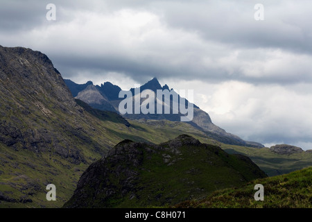 Die Cuillin Sgurr Nan Gillean von den Hängen des Bla Bheinn Isleof Skye Schottland Stockfoto