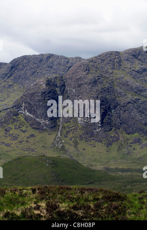 Sgurr Hain Strath Na Creitheach von den Hängen des Bla Bheinn Isle Of Skye, Schottland Stockfoto