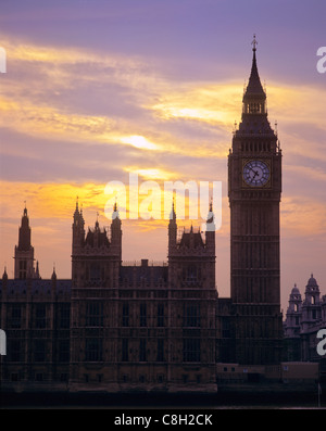 United Kingdom, England, London, Westminster, Big Ben, Houses of Parliament Stockfoto