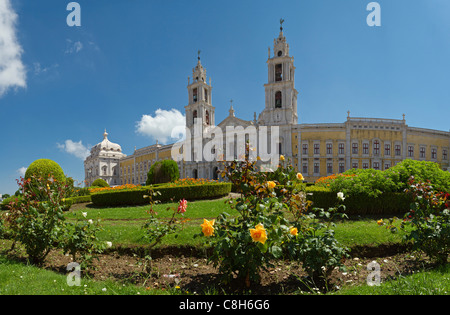 Portugal, Europa, Estremadura, Frühling, Blumen, Palast, Palacio Nacional, Mafra, Stockfoto