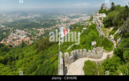 Portugal, Europa, Estremadura, Frühling, Castelo Dos Mouros, maurischen, Burg, Sintra, Stockfoto