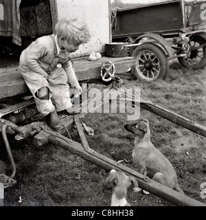 Zigeuner Leben in Kent im Jahre 1961 B&W Stockfoto