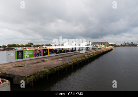 Entwicklungsstandort für ITV in Trafford Wharf in Salford Quays, Manchester, England Stockfoto