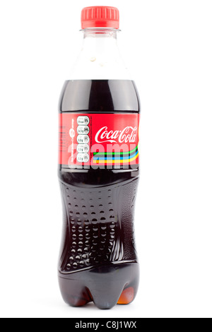 Kunststoff-Flasche Coca Cola Stockfoto