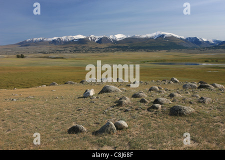 Altai Tavan Bogd Nationalpark, Hurgan Nuur, Bayan Ölgii, Mongolei, mongolische Altai, Berge, Berg-Tal, West Mongolei Stockfoto