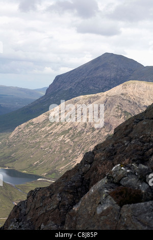 Marsco und Loch ein Athain Glen Sligachan von den Hängen des Bla Bheinn Isle Of Skye, Schottland Stockfoto