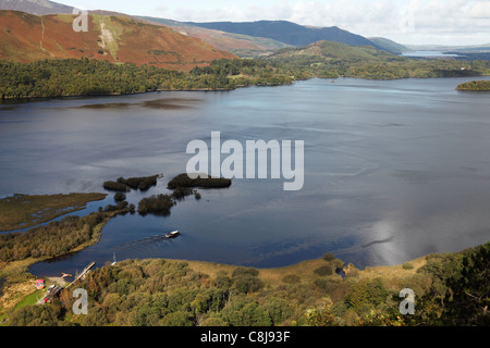 [Panorama] "Derwent Water" aus "Überraschung View", [Lake District National Park], Cumbria, England, UK Stockfoto