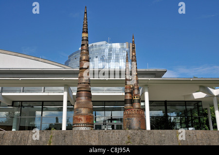 Baden-Würtemberg, Congresszentrum, Deutschland, Europa, Fenster, Fensterfront, Glas, Glasoberfläche, Hotel Maritim, Ulm, Block fl Stockfoto