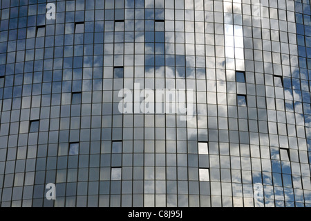 Baden-Würtemberg, Congresszentrum, Deutschland, Europa, Fenster, Fenster vorne, Glas, Glasoberfläche, Hotel Maritim, Ulm, Sterne Hotel, Stockfoto
