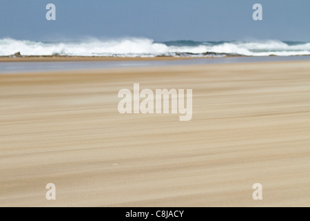 Wehen Sandstrand Indischer Ozean, Südafrika Stockfoto