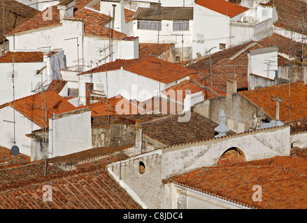 Terrakotta-Dächer von Europa Stockfoto