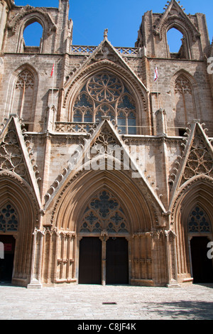 Lala Mustafa Pasa Moschee (ehemals St. Nikolaus Kathedrale), Famagusta, Zypern Stockfoto