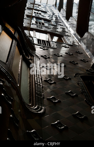 Lichtschacht in Casa Batllo von Antoni Gaudi Stockfoto