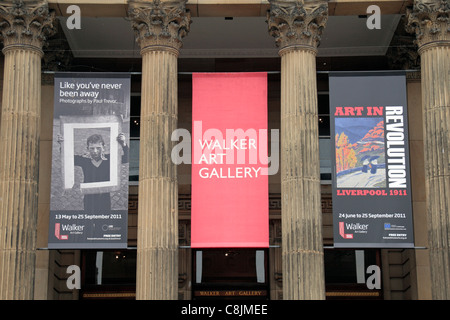 Der Haupteingang der Walker Art Gallery, Liverpool, UK. Stockfoto