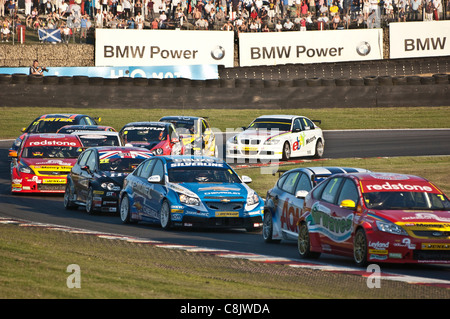 Aktion der British Touring Car Championship in Brands Hatch Stockfoto