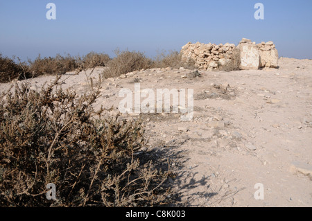 Marokkos alte Kasbah von Agadir liegt auf einer Anhöhe nahe der modernen Stadt. Es wurde durch ein Erdbeben dem Erdboden gleichgemacht; nur Ruinen erhalten sind. Stockfoto