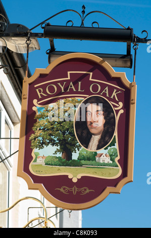 Royal Oak Pub Schild, Attleborough, Nuneaton Warwickshire, UK Stockfoto