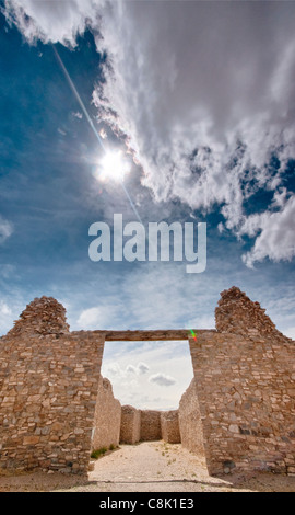 Mission Kirche bei Gran Quivira Ruinen an der Salinas Pueblo Missionen National Monument, New Mexico, USA Stockfoto