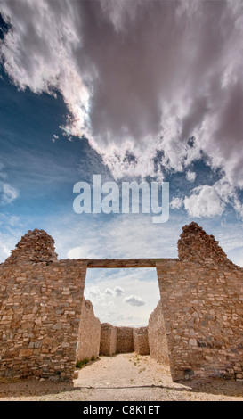 Mission Kirche bei Gran Quivira Ruinen an der Salinas Pueblo Missionen National Monument, New Mexico, USA Stockfoto