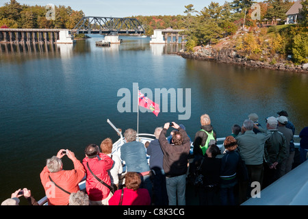 Rose Punkt Drehbrücke; Perry-Sound, Ontario; Kanada; Nord-Amerika Stockfoto