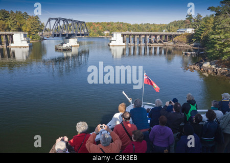 Rose Punkt Drehbrücke; Perry-Sound, Ontario; Kanada; Nord-Amerika Stockfoto