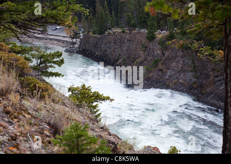 Bogen fällt. Banff Nationalpark. Alberta. Kanada, Oktober 2011 Stockfoto