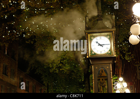 Abend Zeit Fotos von Gastown in Vancouver BC. Stockfoto