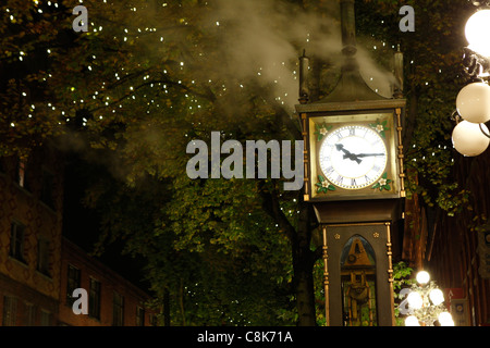 Abend Zeit Fotos von Gastown in Vancouver BC. Stockfoto