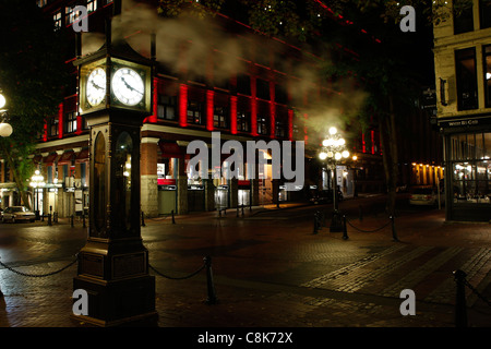 Abend Zeit Fotos von Gastown in Vancouver BC. Stockfoto