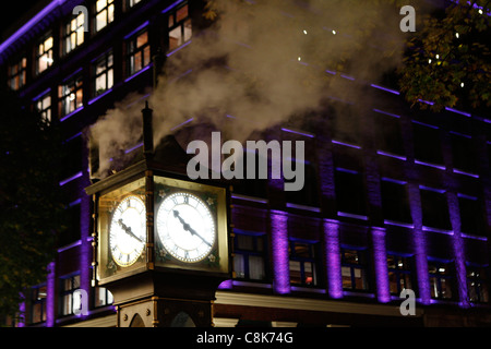 Abend Zeit Fotos von Gastown in Vancouver BC. Stockfoto