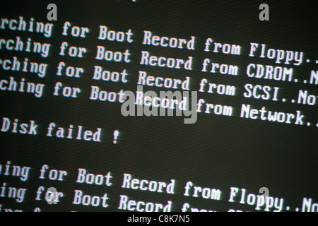 ein Computer-Bildschirm Nahaufnahme Schuss Stockfoto