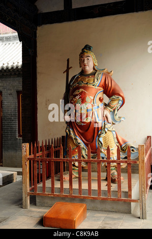 Chinesischer Krieger, Stadt Gottes Tempel, Zhengzhou, Provinz Henan, China Stockfoto