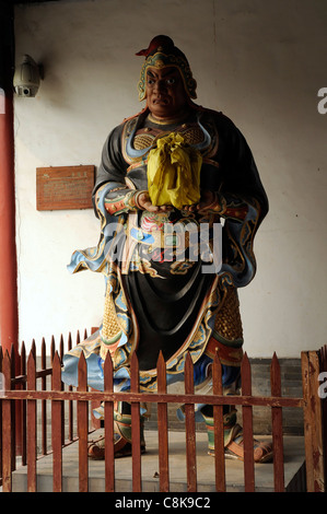 Chinesischer Krieger, Stadt Gottes Tempel, Zhengzhou, Provinz Henan, China Stockfoto