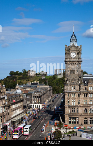 Calton Hill, Princes Street, Edinburgh, Schottland, Großbritannien, Großbritannien Stockfoto