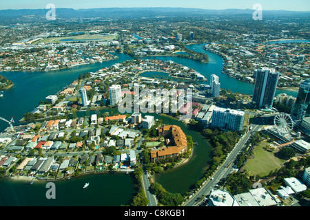 Der Surfer Paradies Bereich der Gold Coast in Queensland-Australien Stockfoto