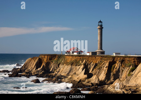 CA00974-00... Kalifornien - Point Arena Leuchtturm auf einer robusten Landzunge mit Blick auf den Pazifischen Ozean. Stockfoto