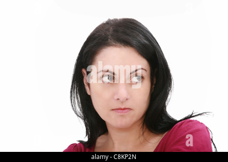 Closeup Portrait einer schweren schöne Frau Stockfoto