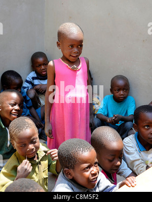 Kinder am Numwa Grundschule, Simbabwe, Südafrika Stockfoto